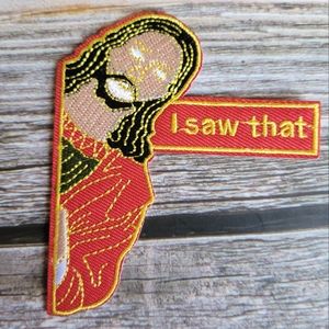 3/13$  Funny Jesus I Saw That Christian Meme Y2k Embroidered Iron on Patch